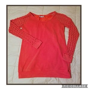 Maurices Crocheted Sleeve Sweatshirt